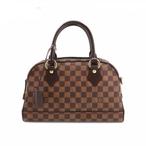 Louis Vuitton Damier Duomo Hand Bag Ebene Gold Metal Fittings